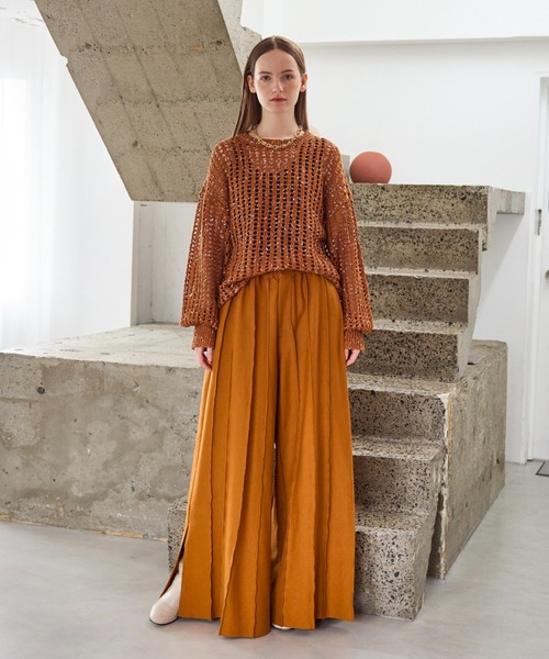 seyto(セイト)の「Openwork sequential call knit / オープンワークスパンコールニット(ニット/セーター・メンズ・ブラック/グレー/ブラウン・1/3/2)」の10枚目の写真