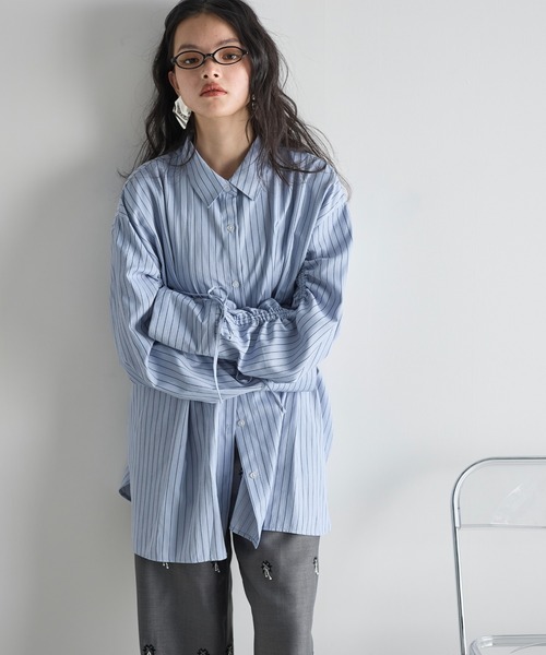 ドローストリングスリーブウエストタックシャツ（シャツ/ブラウス