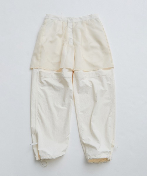 VIS（ビス）の「【洗える】ベルト付ナイロンカーゴパンツ（カーゴパンツ・レディース・キナリ/ブラック/オレンジ系その他4・M/S）」の13枚目の写真