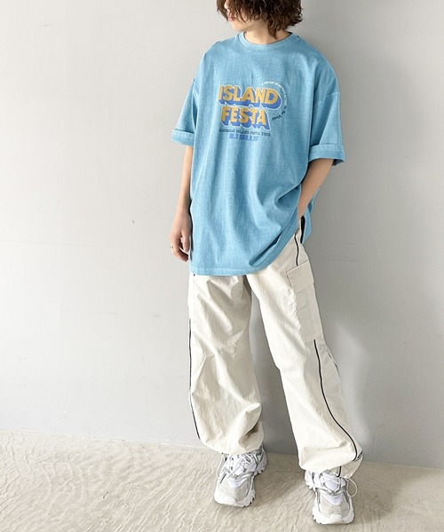 Java（ジャバ）の「《JaVa ジャバコラボ》こなれた大人カジュアルスタイルの主役に。綿100%フェスロゴピグメントTグラフィックTシャツ（Tシャツ/カットソー・レディース・ホワイト/ブルー/チャコール・X-LARGE/SMALL/MEDIUM/LARGE）」の20枚目の写真