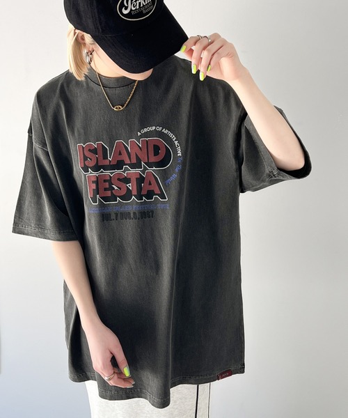 Java（ジャバ）の「《JaVa ジャバコラボ》こなれた大人カジュアルスタイルの主役に。綿100%フェスロゴピグメントTグラフィックTシャツ（Tシャツ/カットソー・レディース・ホワイト/ブルー/チャコール・X-LARGE/SMALL/MEDIUM/LARGE）」の18枚目の写真