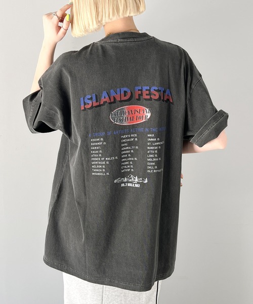 Java（ジャバ）の「《JaVa ジャバコラボ》こなれた大人カジュアルスタイルの主役に。綿100%フェスロゴピグメントTグラフィックTシャツ（Tシャツ/カットソー・レディース・ホワイト/ブルー/チャコール・X-LARGE/SMALL/MEDIUM/LARGE）」の17枚目の写真