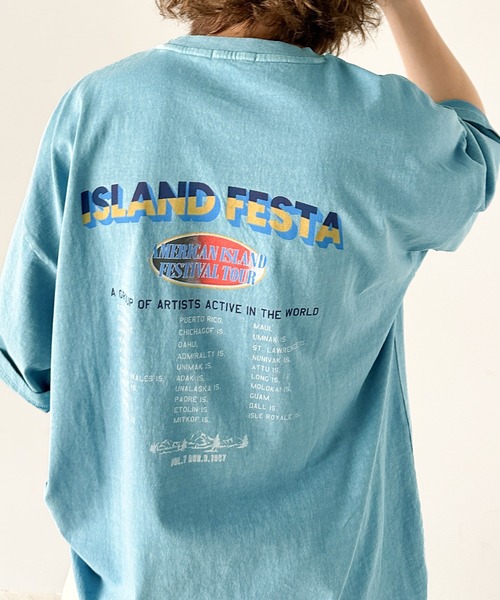 Java（ジャバ）の「《JaVa ジャバコラボ》こなれた大人カジュアルスタイルの主役に。綿100%フェスロゴピグメントTグラフィックTシャツ（Tシャツ/カットソー・レディース・ホワイト/ブルー/チャコール・X-LARGE/SMALL/MEDIUM/LARGE）」の4枚目の写真