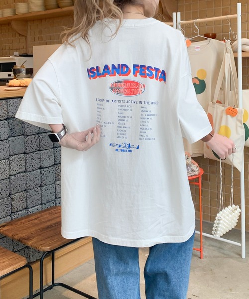 Java（ジャバ）の「《JaVa ジャバコラボ》こなれた大人カジュアルスタイルの主役に。綿100%フェスロゴピグメントTグラフィックTシャツ（Tシャツ/カットソー・レディース・ホワイト/ブルー/チャコール・X-LARGE/SMALL/MEDIUM/LARGE）」の8枚目の写真