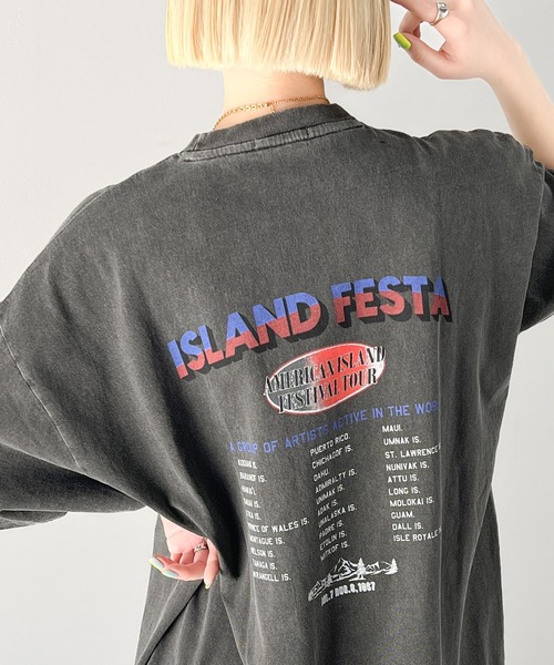 Java（ジャバ）の「《JaVa ジャバコラボ》こなれた大人カジュアルスタイルの主役に。綿100%フェスロゴピグメントTグラフィックTシャツ（Tシャツ/カットソー・レディース・ホワイト/ブルー/チャコール・X-LARGE/SMALL/MEDIUM/LARGE）」の12枚目の写真