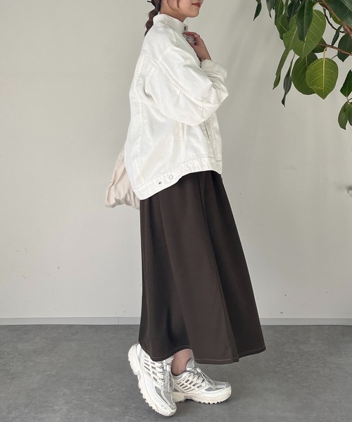 un dix cors（アンディコール）の「BACKコクーンGジャン（デニムジャケット・レディース・オフホワイト/ネイビー・FREE）」の15枚目の写真