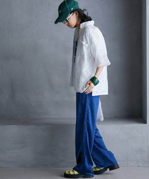 GEVS.(ジェイヴィス)の「<大きいサイズ> サテンイージーパンツ GEVS.(その他パンツ・レディース・ブラック/シルバーグレー/ブルー・L/LL/3L/4L/5L)」の11枚目の写真
