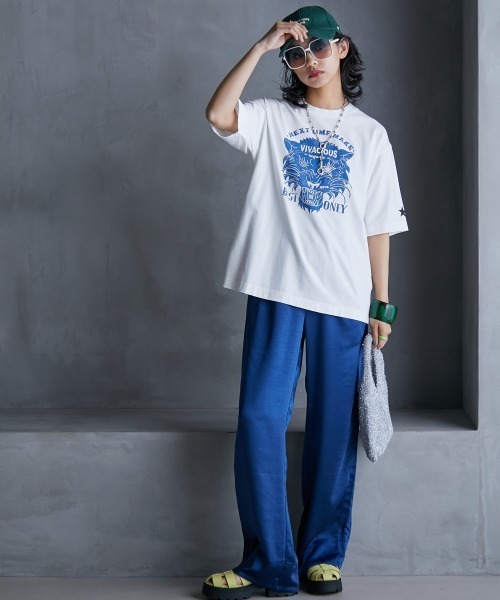GEVS.(ジェイヴィス)の「<大きいサイズ> サテンイージーパンツ GEVS.(その他パンツ・レディース・ブラック/シルバーグレー/ブルー・L/LL/3L/4L/5L)」の8枚目の写真