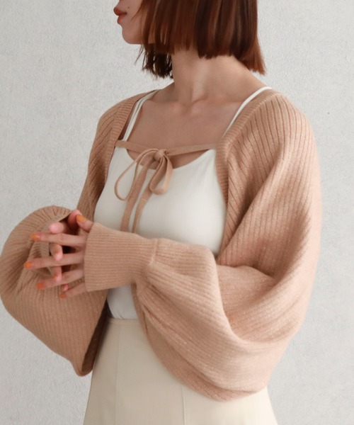 archives（アルシーヴ）の「マルチwayラメリブニットボレロ（カーディガン/ボレロ・レディース・オフホワイト/グレー/ブルー/ブラック/オレンジ・MEDIUM）」の20枚目の写真