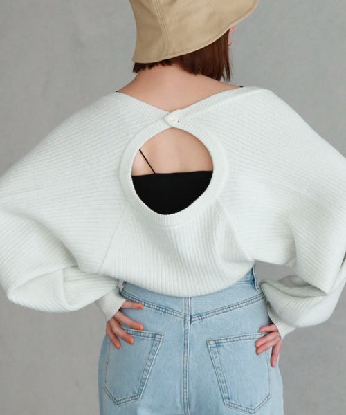 archives（アルシーヴ）の「マルチwayラメリブニットボレロ（カーディガン/ボレロ・レディース・オフホワイト/グレー/ブルー/ブラック/オレンジ・MEDIUM）」の14枚目の写真