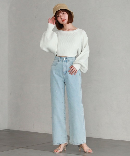 archives（アルシーヴ）の「マルチwayラメリブニットボレロ（カーディガン/ボレロ・レディース・オフホワイト/グレー/ブルー/ブラック/オレンジ・MEDIUM）」の17枚目の写真