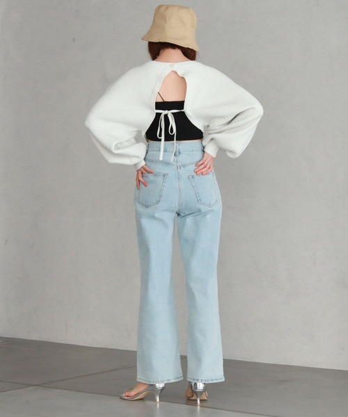 archives（アルシーヴ）の「マルチwayラメリブニットボレロ（カーディガン/ボレロ・レディース・オフホワイト/グレー/ブルー/ブラック/オレンジ・MEDIUM）」の18枚目の写真