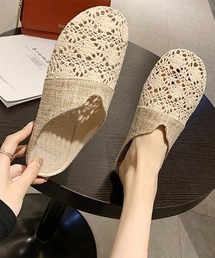 レディースのサンダル（ベージュ系・ミュールサンダル）ファッション