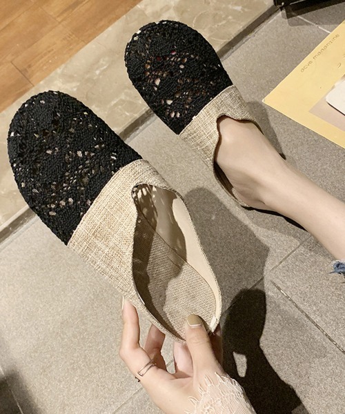 Miniministore(ミニミニストア)の「ミュールサンダル レディース ぺたんご(サンダル・レディース・ブラック/ベージュ・22.5cm/23.0cm/24.5cm/23.5cm/24.0cm/25.0cm)」の1枚目の写真