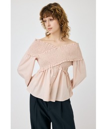 MOUSSY | SHIRRING OFF SHOULDER シャツ(シャツ/ブラウス)