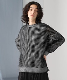 HARE | ハクプリントメッシュニットプルオーバー(HARE)(ニット/セーター)