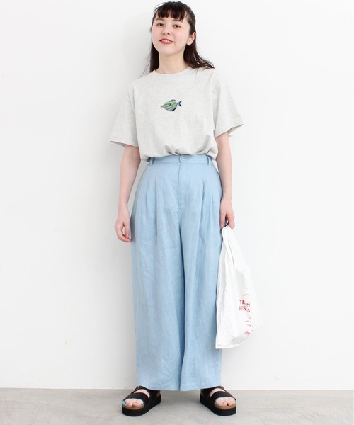 l'atelier du savon（アトリエドサボン）の「L/たくさんタックパンツ（その他パンツ・レディース・カーキ/サックスブルー/ブラック・FREE）」の12枚目の写真