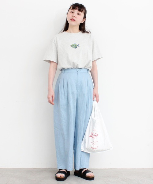 l'atelier du savon（アトリエドサボン）の「L/たくさんタックパンツ（その他パンツ・レディース・カーキ/サックスブルー/ブラック・FREE）」の16枚目の写真