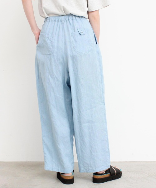 l'atelier du savon（アトリエドサボン）の「L/たくさんタックパンツ（その他パンツ・レディース・カーキ/サックスブルー/ブラック・FREE）」の6枚目の写真