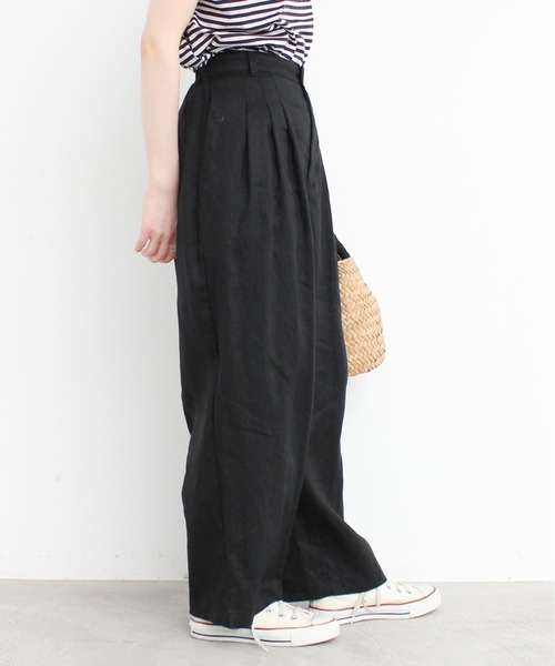 l'atelier du savon（アトリエドサボン）の「L/たくさんタックパンツ（その他パンツ・レディース・カーキ/サックスブルー/ブラック・FREE）」の11枚目の写真