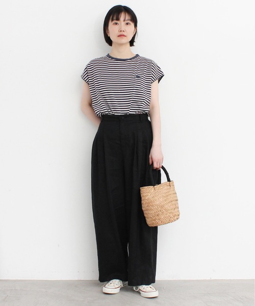 l'atelier du savon（アトリエドサボン）の「L/たくさんタックパンツ（その他パンツ・レディース・カーキ/サックスブルー/ブラック・FREE）」の17枚目の写真