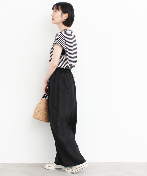 l'atelier du savon（アトリエドサボン）の「L/たくさんタックパンツ（その他パンツ・レディース・カーキ/サックスブルー/ブラック・FREE）」の18枚目の写真