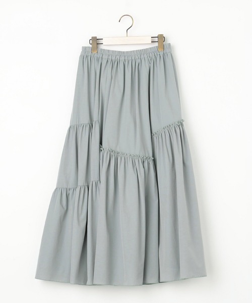 NICOLE white（ニコルホワイト）の「切替アシンメトリースカート（スカート・レディース・ブラック/カーキ/サックスブルー・FREE）」の6枚目の写真