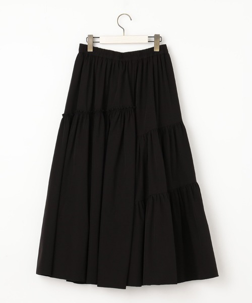 NICOLE white（ニコルホワイト）の「切替アシンメトリースカート（スカート・レディース・ブラック/カーキ/サックスブルー・FREE）」の7枚目の写真