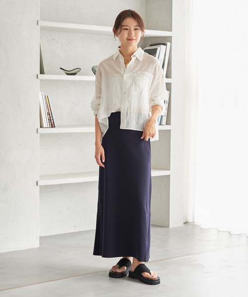 plage（プラージュ）の「Luster mermaid スカート（スカート・レディース・ネイビー/ベージュ・38/34）」の3枚目の写真