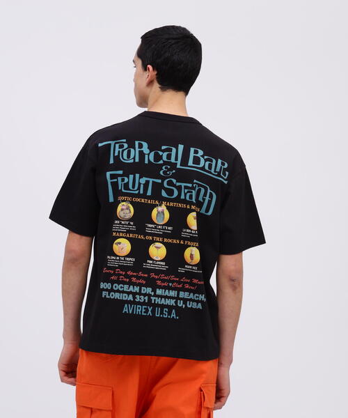 AVIREX（アヴィレックス）の「BIKINI COUNTY T-SHIRT COCKTAIL / ビキニ カウンティ Tシャツ カクテル / AVIREX / アヴィレックス（Tシャツ/カットソー・メンズ・ホワイト/ブラック/パープル・X-LARGE/LARGE/MEDIUM/XX-LARGE/2XL/XL/M/L）」の4枚目の写真