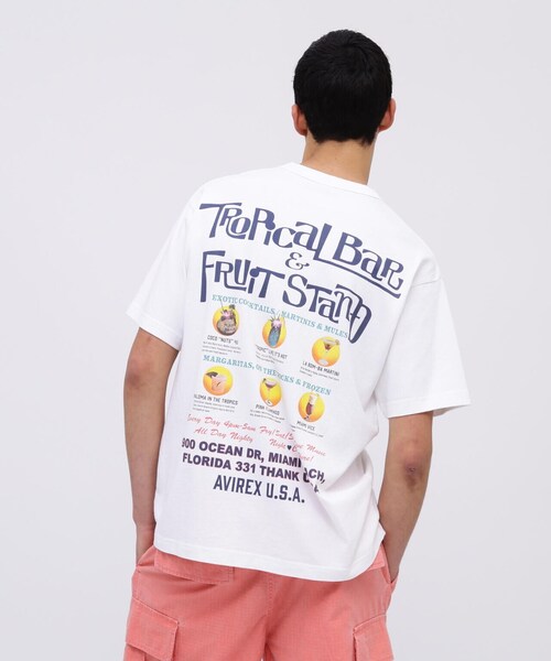 AVIREX（アヴィレックス）の「BIKINI COUNTY T-SHIRT COCKTAIL / ビキニ カウンティ Tシャツ カクテル / AVIREX / アヴィレックス（Tシャツ/カットソー・メンズ・ホワイト/ブラック/パープル・X-LARGE/LARGE/MEDIUM/XX-LARGE/2XL/XL/M/L）」の14枚目の写真