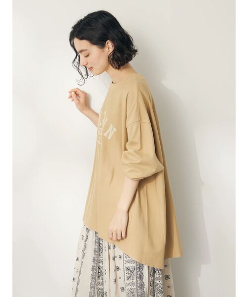 CRAFT STANDARD BOUTIQUE(クラフトスタンダードブティック)の「プリント裏毛チュニック(チュニック・レディース・ベージュ/ネイビー/アイボリー・FREE)」の12枚目の写真