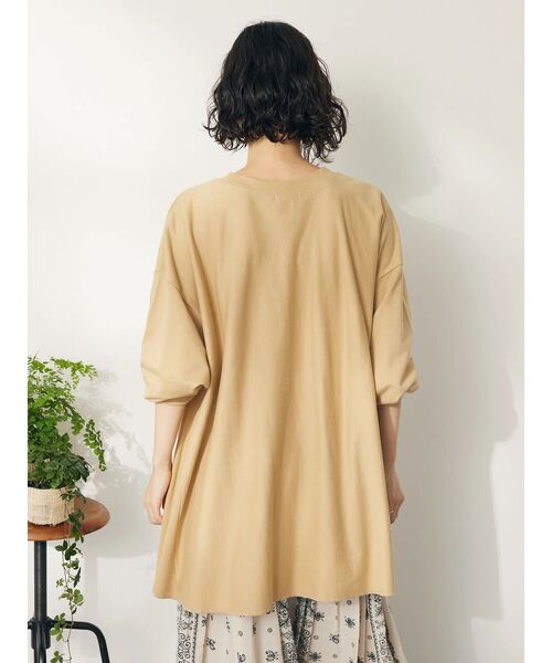 CRAFT STANDARD BOUTIQUE(クラフトスタンダードブティック)の「プリント裏毛チュニック(チュニック・レディース・ベージュ/ネイビー/アイボリー・FREE)」の13枚目の写真
