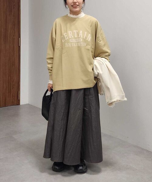 CRAFT STANDARD BOUTIQUE(クラフトスタンダードブティック)の「プリント裏毛チュニック(チュニック・レディース・ベージュ/ネイビー/アイボリー・FREE)」の17枚目の写真