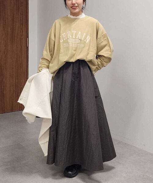 CRAFT STANDARD BOUTIQUE(クラフトスタンダードブティック)の「プリント裏毛チュニック(チュニック・レディース・ベージュ/ネイビー/アイボリー・FREE)」の18枚目の写真