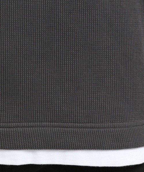 GLOBAL WORK Smile Seed Store（グローバルワーク スマイルシードストア）の「速乾ワッフルレイヤード長袖/991885（Tシャツ/カットソー・メンズ・グレイッシュベージュ/アイボリー/ダークカーキ/ダークグレー・X-LARGE/MEDIUM/SMALL/LARGE）」の20枚目の写真