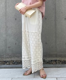 COLLAGE GALLARDAGALANTE | インドレース切り替えパンツ(その他パンツ)