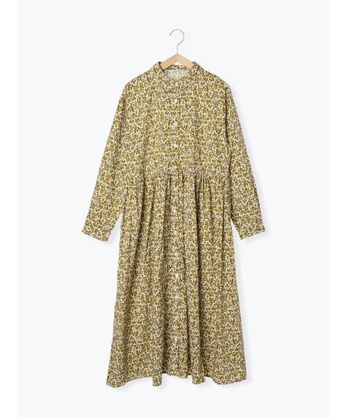 sm2rhythm（サマンサモスモスリズム）の「花柄プリントレギュラーカラーワンピース（ワンピース・レディース・ブルー/ブラック/イエロー・F）」の9枚目の写真