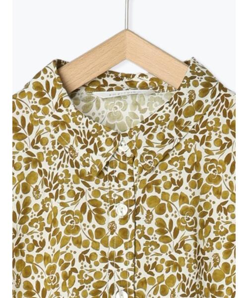 sm2rhythm（サマンサモスモスリズム）の「花柄プリントレギュラーカラーワンピース（ワンピース・レディース・ブルー/ブラック/イエロー・F）」の6枚目の写真