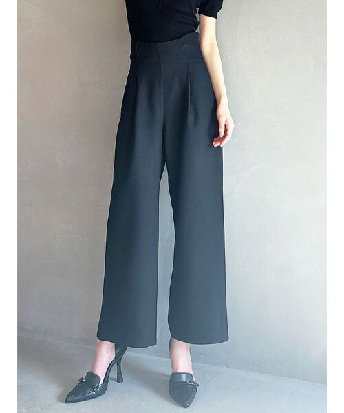 RESEXXY（リゼクシー）の「バックレースアップワイドパンツ（その他パンツ・レディース・イエロー/ブラック/アイボリー・FREE）」の3枚目の写真