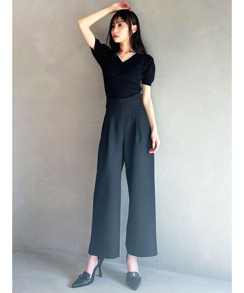 RESEXXY（リゼクシー）の「バックレースアップワイドパンツ（その他パンツ・レディース・イエロー/ブラック/アイボリー・FREE）」の15枚目の写真