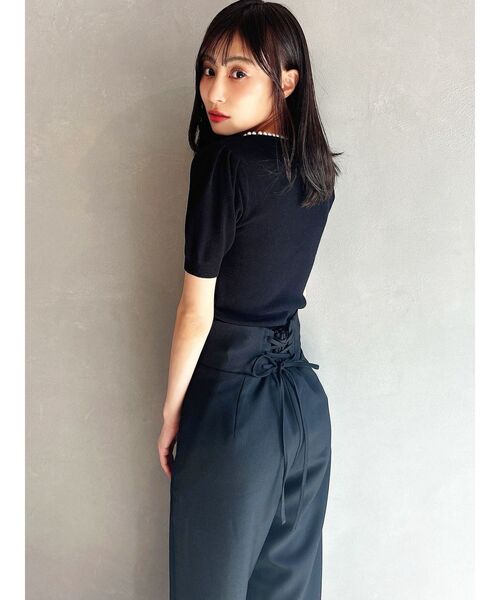 RESEXXY（リゼクシー）の「バックレースアップワイドパンツ（その他パンツ・レディース・イエロー/ブラック/アイボリー・FREE）」の16枚目の写真