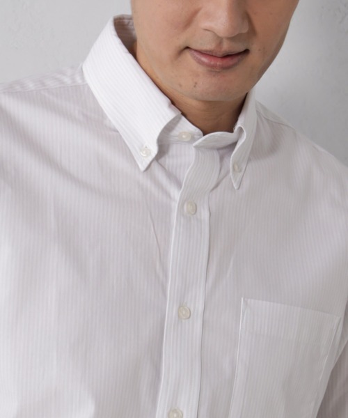FOUND GOOD（ファウンドグッド）の「長袖レギュラーフィットストライプシャツ（シャツ/ブラウス・メンズ・ブルー系/ブルー系1/グレー系/ホワイト系5・XL/S/M/L）」の7枚目の写真