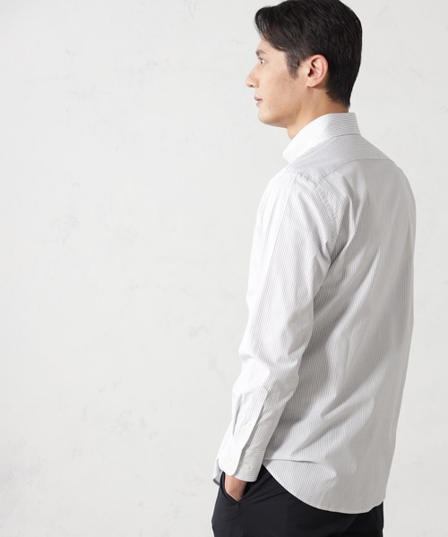 FOUND GOOD（ファウンドグッド）の「長袖レギュラーフィットストライプシャツ（シャツ/ブラウス・メンズ・ブルー系/ブルー系1/グレー系/ホワイト系5・XL/S/M/L）」の10枚目の写真