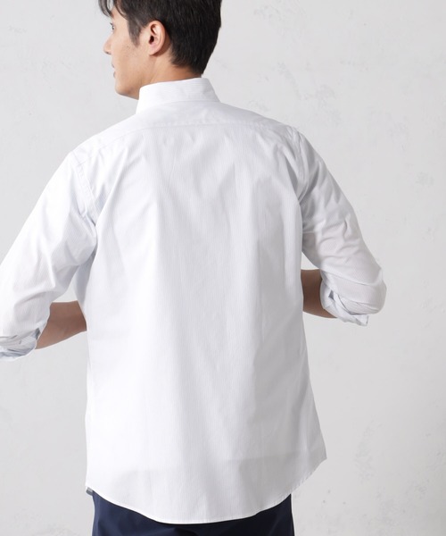 FOUND GOOD（ファウンドグッド）の「長袖レギュラーフィットストライプシャツ（シャツ/ブラウス・メンズ・ブルー系/ブルー系1/グレー系/ホワイト系5・XL/S/M/L）」の14枚目の写真