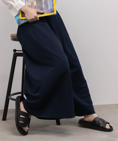 Howdy Marie(ハウディ―マリー)の「Howdy Marie スカート見えワイドパンツ(その他パンツ・レディース・ネイビー/キャメル/ブラウン/ブラック・M/L)」の2枚目の写真