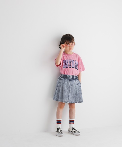 BAYFLOW（ベイフロー）の「デニムプリーツキュロット（KIDS）（デニムパンツ・キッズ・ブラック系/ブルー系・110cm/120cm/130cm/140cm/150cm）」の15枚目の写真