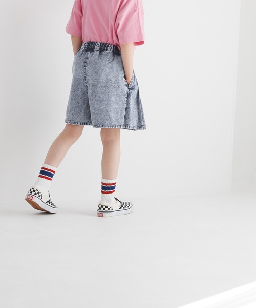 BAYFLOW（ベイフロー）の「デニムプリーツキュロット（KIDS）（デニムパンツ・キッズ・ブラック系/ブルー系・110cm/120cm/130cm/140cm/150cm）」の19枚目の写真