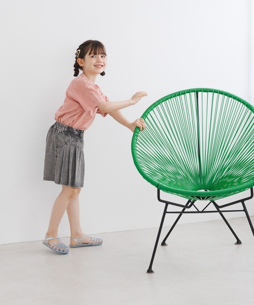 BAYFLOW（ベイフロー）の「デニムプリーツキュロット（KIDS）（デニムパンツ・キッズ・ブラック系/ブルー系・110cm/120cm/130cm/140cm/150cm）」の10枚目の写真