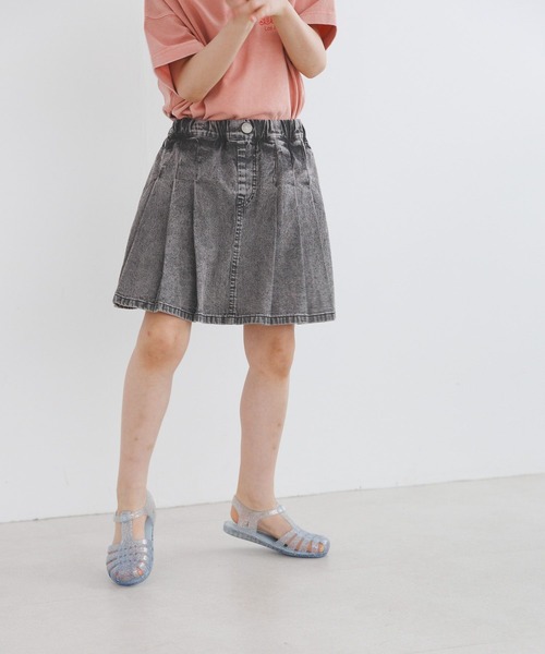 BAYFLOW（ベイフロー）の「デニムプリーツキュロット（KIDS）（デニムパンツ・キッズ・ブラック系/ブルー系・110cm/120cm/130cm/140cm/150cm）」の11枚目の写真